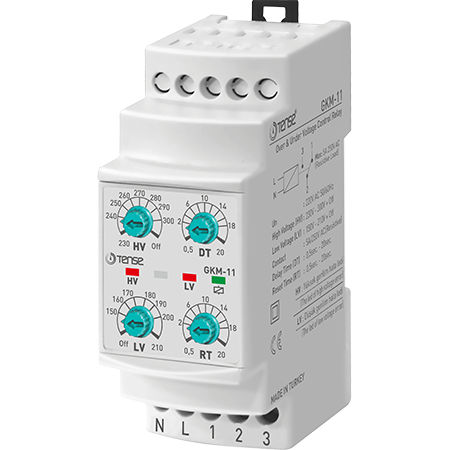 Relé de control de sobretensión - GKM-11 - Tense Electronic - de subtensión / en riel DIN / ajustable