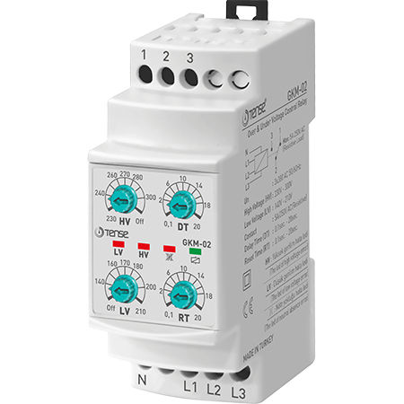 Relé de control de sobretensión - GKM-02 - Tense Electronic - de subtensión / en riel DIN / ajustable