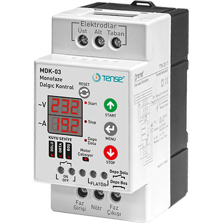 Relé de control para bomba - MDK-03 - Tense Electronic - de subtensión / de sobretensión / de sobreintensidad