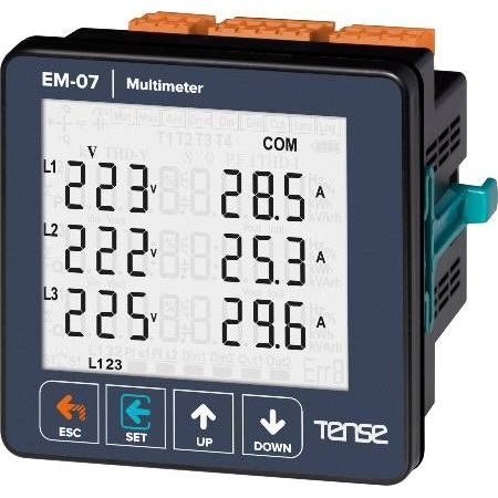 Multímetro digital - EM-07 - Tense Electronic - montado en panel / 300 V / 10000 A