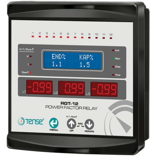 Regulador de energía reactiva trifásico - RGT-12 - Tense Electronic - 12 niveles