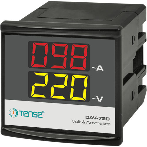 Voltímetro con amperímetro - DAV-72D - Tense Electronic - digital / montado en panel / AC
