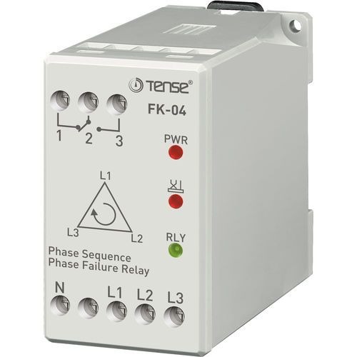 Relé de protección de ausencia de fases - FK-04 - Tense Electronic - trifásico / AC / para motor eléctrico