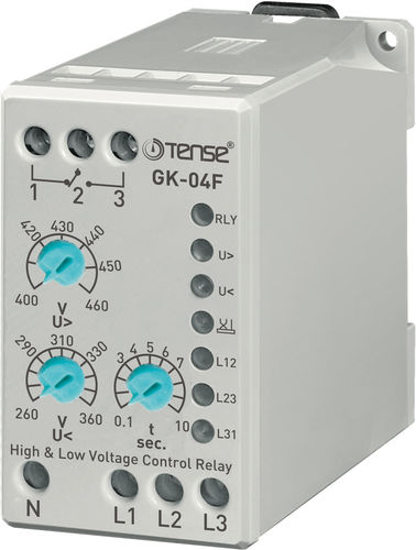Relé de vigilancia de subtensión - GK-04F - Tense Electronic - de sobretensión / de fases / en riel DIN