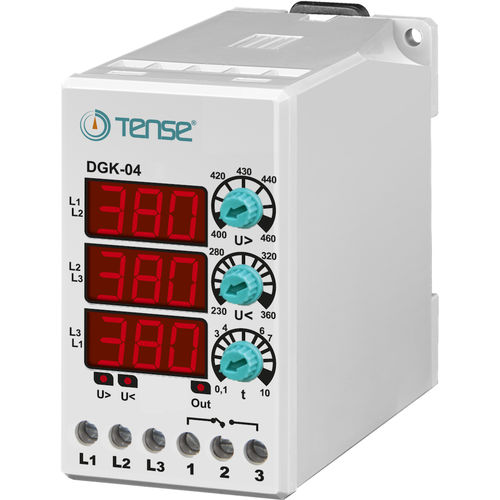 Relé de control de sobretensión - DGK-04 - Tense Electronic - de subtensión / en riel DIN / digital