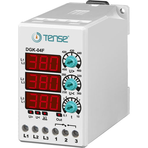Relé de control de sobretensión - DGK-04F  - Tense Electronic - de subtensión / de fases / en riel DIN