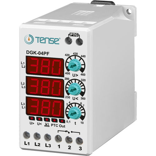 Relé de vigilancia de subtensión - DGK-04PF - Tense Electronic - de sobretensión / en riel DIN / digital