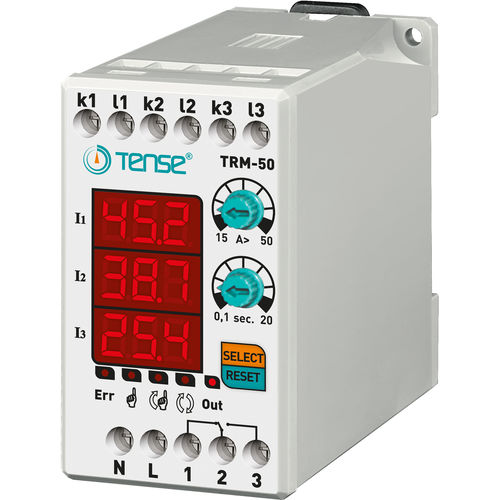 Relé de sobrecarga - TRM-50 - Tense Electronic - trifásico / para motor eléctrico / en riel DIN
