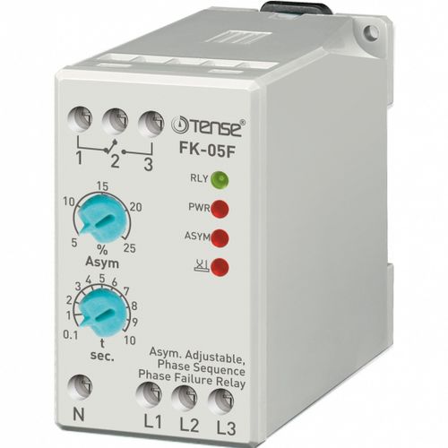Relé de protección de ausencia de fases - FK-05F  - Tense Electronic - en riel DIN / ajustable