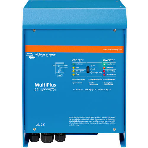 Cargador/ondulador híbrido - MultiPlus - Victron Energy - sinusoidal / para sobrecargas / trifásico