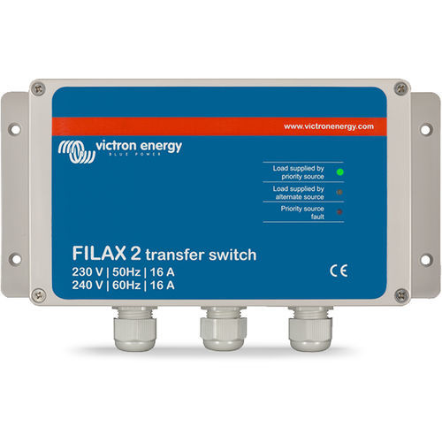 Commutador de transferencia automático - Filax 2 - Victron Energy - montado sobre bastidor / 3 polos