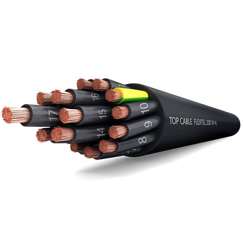Cable eléctrico de alimentación - FLEXTEL 200 VV-K - Top Cable - a prueba de llamas / multifilar / de cobre