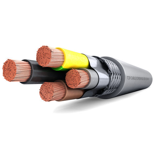 Cable eléctrico de alimentación - SCREENFLEX 200 VC4V-K - Top Cable - blindado / a prueba de llamas / multifilar