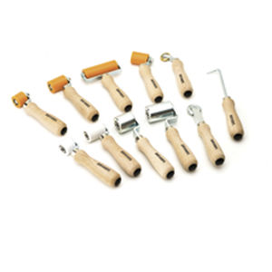 Rodillo de presión con mango de madera - 297512 - SIEVERT AB - de acero