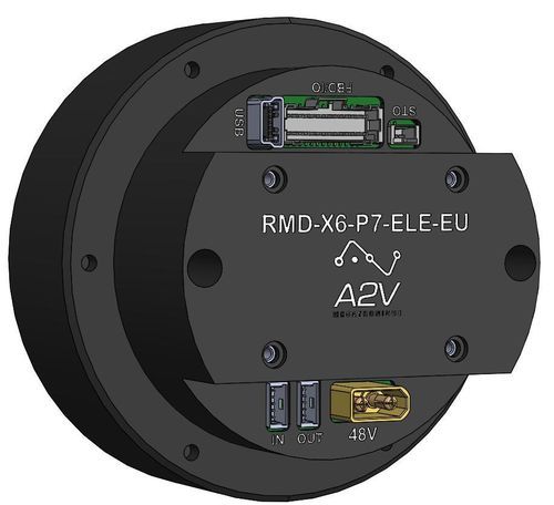 Servomotor BLDC - RMD-X6-P6-7-ELE-EU - A2V Mécatronique - brushless / 48 V / de tipo oblea