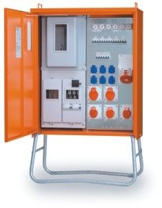 Caja eléctrica equipada - WALTHER WERKE - de exterior / para obra / para rack para distribución eléctrica