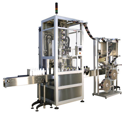 Etiquetadora automática - 400SL - Axon Styrotech - para botellas / para aplicación en el lateral del producto / para manga termorretráctil