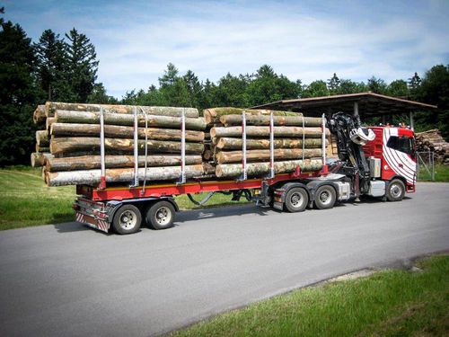 Semirremolque plataforma - TimberMAX - Faymonville Distribution S.A. - de 3 ejes / de 2 ejes / de acoplamiento