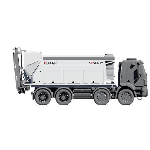 Planta de hormigón móvil - E-series - BLEND - compacta / de 2 ejes / monoaxial