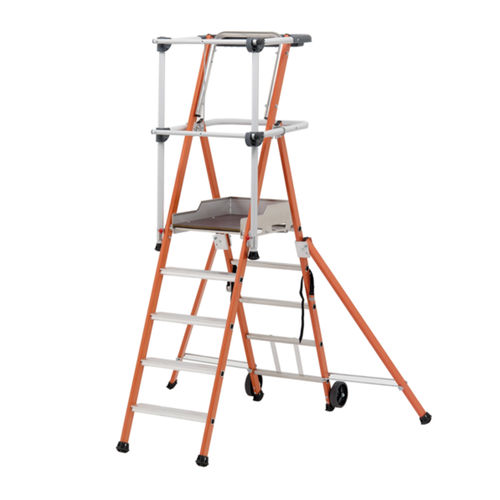 Escalera de tijera con ruedas - MP-700-I. series - CATU - de plástico