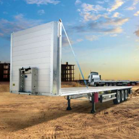 Semirremolque plataforma - S.PL - Schmitz Cargobull - portamaquinaria / para obras / para manguera