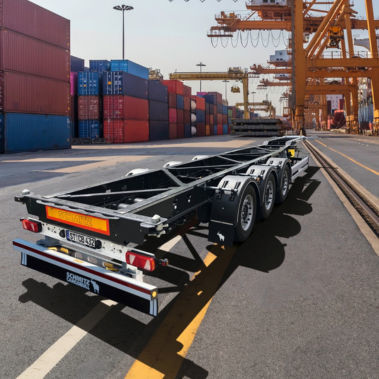 Semirremolque para contenedores - S.CF LIGHT 40/45 - Schmitz Cargobull - portamaquinaria / de paquetes / de 3 ejes