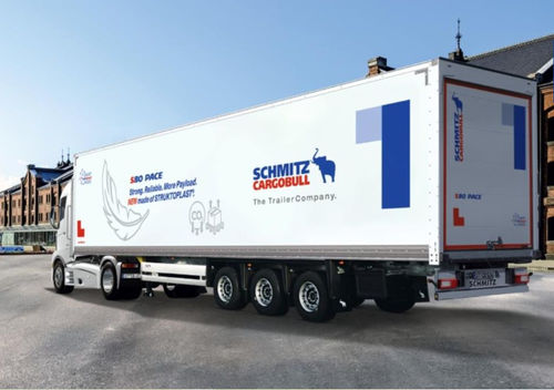 Semirremolque portamaquinaria - S.BO PACE - Schmitz Cargobull - para piezas / para manguera / de 2 ejes