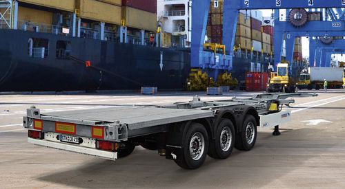 Semirremolque para contenedores - S.CF 40’ FX  series - Schmitz Cargobull - de 3 ejes / de acoplamiento