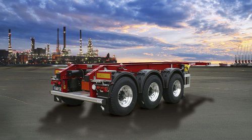 Semirremolque para contenedores - S.CF 20', S.CF 30 - Schmitz Cargobull - para depósito / de 3 ejes / de acoplamiento