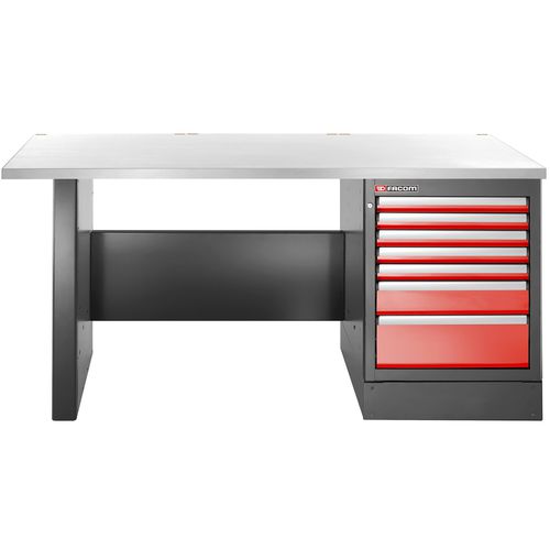 Banco de trabajo de acero inoxidable - JLS3-2MS7DH - FACOM - para taller / con cajones / para cargas pesadas