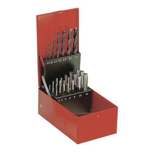 Set de machos de roscar monobloque - 227.J2A - FACOM - con estrías rectas / HSS/HSCO / para acero