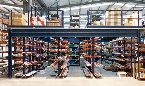 Entreplanta industrial con varios niveles - MECALUX - para palés / para estantería / para suelo industrial