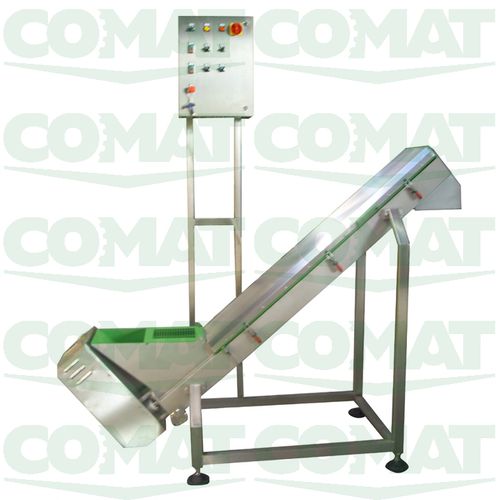 Transportador de banda - M26  - Comat - de pasta / para la industria alimentaria / de acero inoxidable
