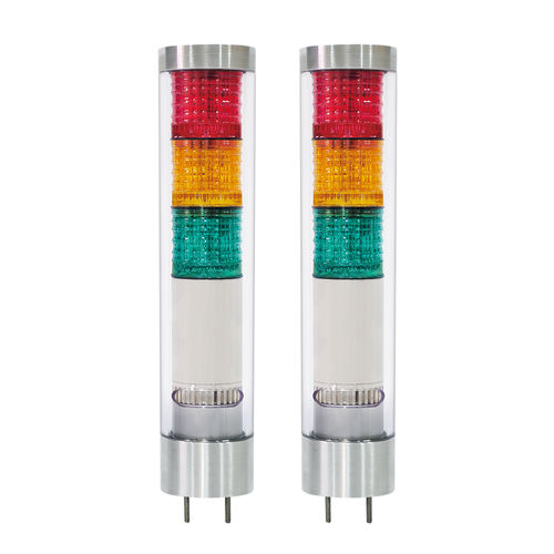 Columna de señalización LED - STB45ML-NEC - Qlight Co., Ltd. - permanente / intermitente / de 3 colores