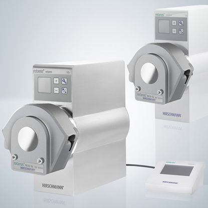 Bomba de laboratorio - max. 500 rpm | rotarus® volume 100 series - Hirschmann Laborgeräte GmbH & Co. KG - peristáltica / para productos químicos / con motor DC