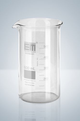 Vaso de precipitados graduado - 50 - 3 000 ml - Hirschmann Laborgeräte GmbH & Co. KG - de vidrio