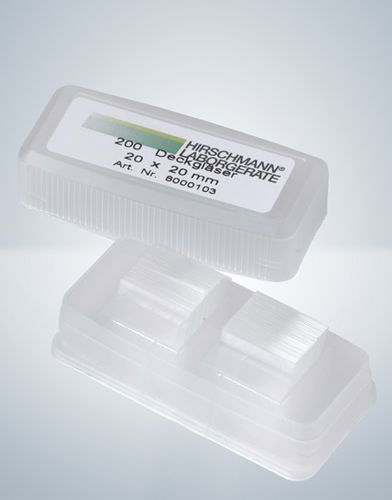 Laminilla cubreobjetos para microscopio - max. 24 x 60 cm - Hirschmann Laborgeräte GmbH & Co. KG