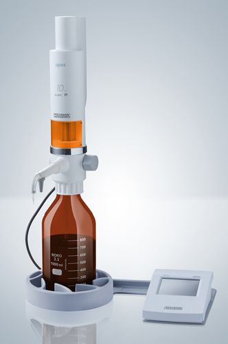 Distribuidor motorizado - 10 - 50 ml | opus® series - Hirschmann Laborgeräte GmbH & Co. KG - de frascos