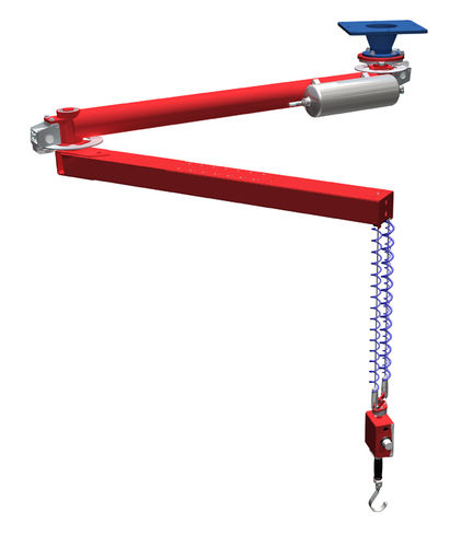 Brazo manipulador neumático - max. 150 kg, 1 600 mm - HUSCH GmbH - con polipasto / suspendido / con cable de elevación