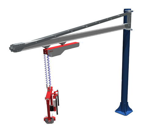 Brazo manipulador neumático - max. 150 kg, 1 600 mm - HUSCH GmbH - con asidero / sobre grúa pluma / con cable de elevación