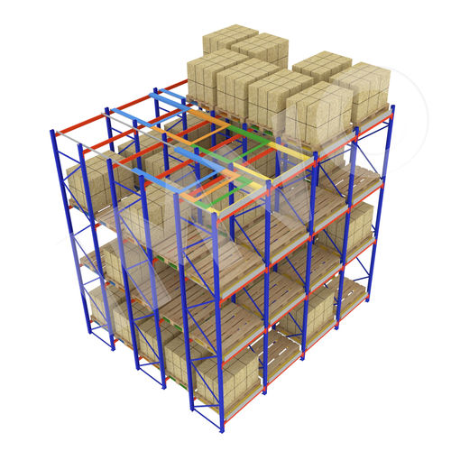 Sistema de estanterías push-back - Pash back racking - IMVO - con paleta