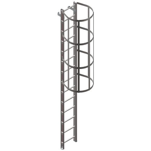 Escalera de PRFV - M.M. srl - simple / de crinolina / para pozo