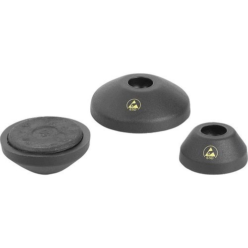 Pie de máquina - K0415 series - HEINRICH KIPP WERK GmbH & Co. KG - de elastómero / antideslizante / de rótula