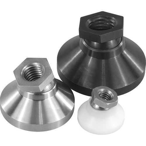 Pie de máquina - K0395 series - HEINRICH KIPP WERK GmbH & Co. KG - de acero / de elastómero / de acero inoxidable