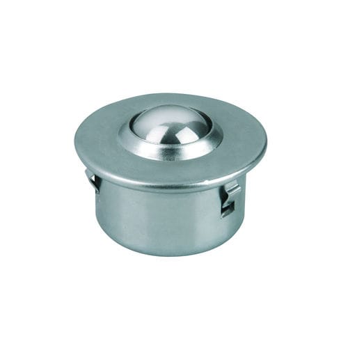 Rodillo esférico de acero - K0765 series - HEINRICH KIPP WERK GmbH & Co. KG - con zócalo cilíndrico / con cárter de chapa de acero / para cargas pesadas