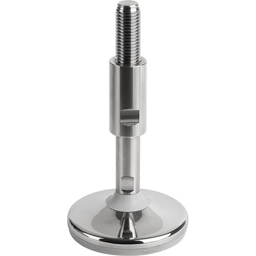 Pie de acero inoxidable - K0741 series - HEINRICH KIPP WERK GmbH & Co. KG - de nivelación / para aplicaciones estériles
