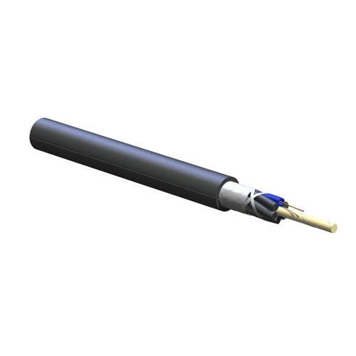 Cable eléctrico híbrido - 002EU4-T4700D20 - CORNING - para uso exterior / de polietileno / azul