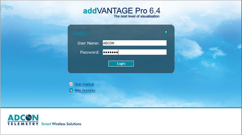 Software de base de datos - addVANTAGE Pro 6.4 - Adcon Telemetry - de visualización / para motor / para la industria