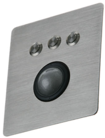 Trackball láser - PM-TB - IKEY Industrial Peripherals - empotrable / 38 mm / de acero inoxidable