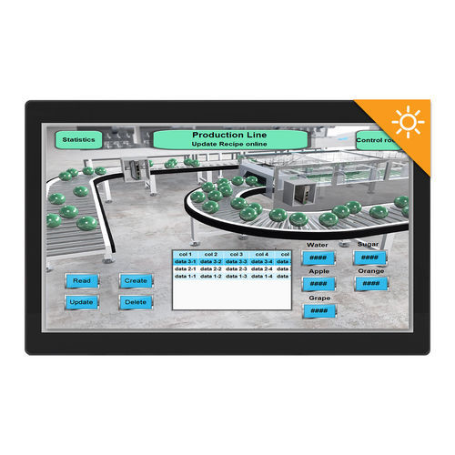 Monitor TFT-LCD - MON1021APH - Maple Systems - con tecnología capacitiva proyectada / industrial / para obra de construcción